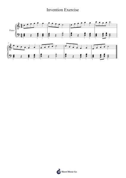 Invention Exercise Sheet Music by Bilclair-Arr.Doulow
