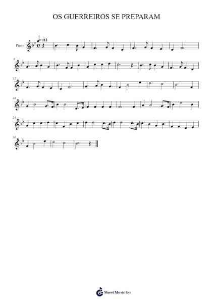 OS GUERREIROS SE PREPARAM Sheet Music by H.M.W-Arr.Yetlup Hoybird