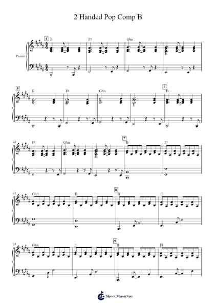 2 Handed Pop Comp B Sheet Music by Ions Ivanovs-Arr.Drylie