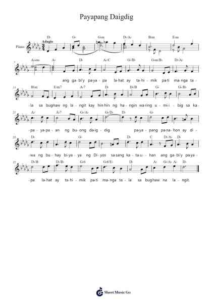 Payapang Daigdig Sheet Music by Felipe P. De Leon-Arr.Kirkmaltz