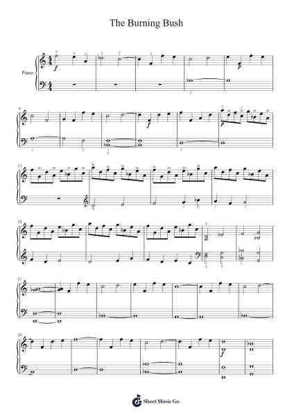 The Burning Bush Sheet Music by Hans Zimmer-Arr.Hawhe