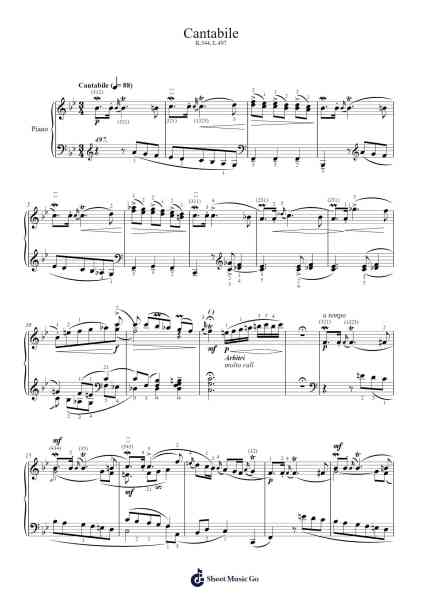 Keyboard Sonata in B-flat Major, K.544, L.497 Sheet Music by Domenico Scarlatti-Arr.Runiel Faulktave