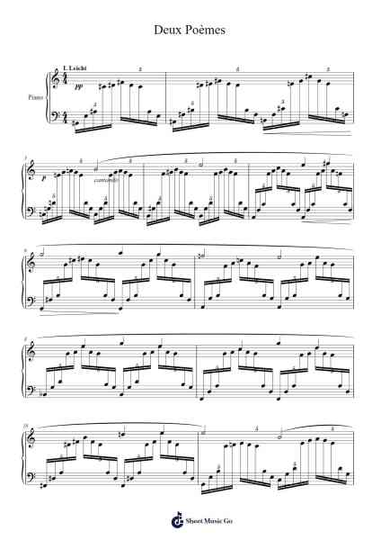 Deux Poèmes Sheet Music by Vertosh-Arr.Shirnett