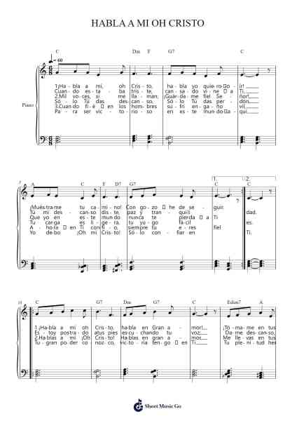 HABLA A MI OH CRISTO Sheet Music by L. L. Pickett/I. Salas-Arr.Jefgiles Greren
