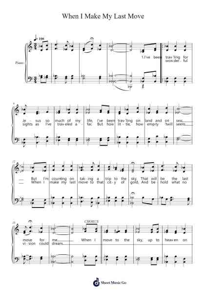 When I Make My Last Move Sheet Music by Herbert Buffum-Arr.Manssaul Dexy