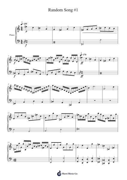 Random Song #1 Sheet Music by Artemis-Arr.Roxantab Mushaw