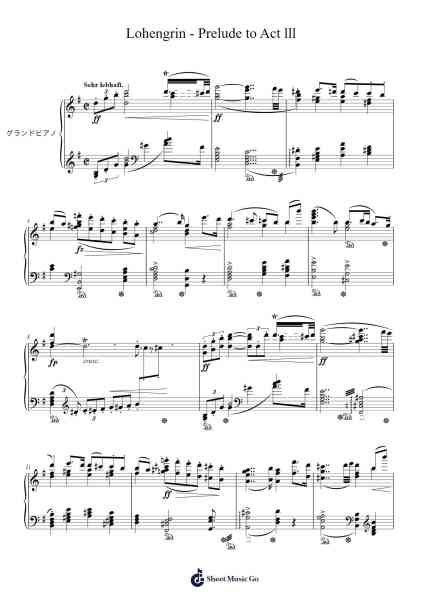 Lohengrin - Prelude to Act III Sheet Music by Richard Wagner-Arr.Stowemon