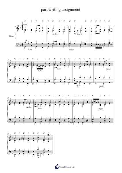 part writing assignment 楽譜 by Sasha Belinova-Arr.Efbooth Borgfe
