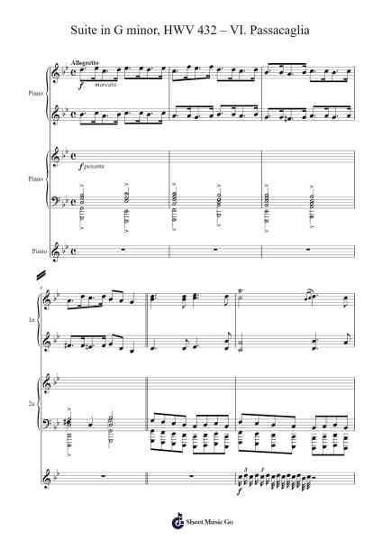 Suite in G minor, HWV 432: VI. Passacaglia Sheet Music by Georg Friedrich Händel-Arr.Thorncliff