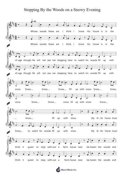 Stopping By the Woods on a Snowy Evening Sheet Music by -Arr.Eipsgold Maudman