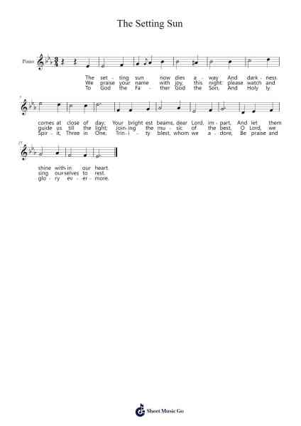 The Setting Sun Sheet Music by Georg Joseph-Arr.Evetham