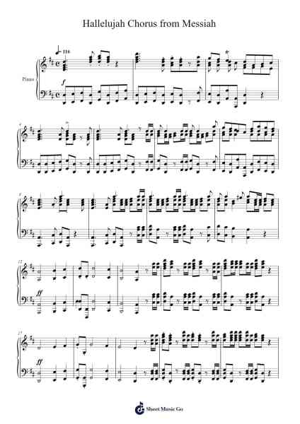 Hallelujah Chorus from Messiah Sheet Music by Georg Friedrich Händel-Arr.Yuledawn