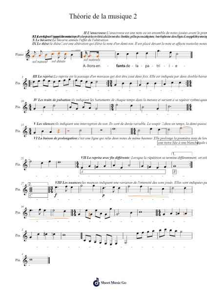 Théorie de la musique 2 Sheet Music by -Arr.Dobing