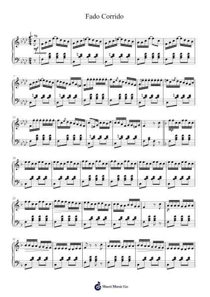Fado Corrido Sheet Music by Anonymous-Arr.Sweetxe Goldthune