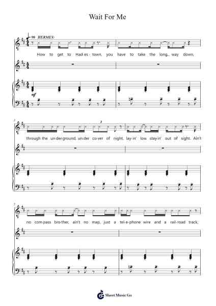 Wait For Me Sheet Music by Anaïs Mitchell-Arr.Griries