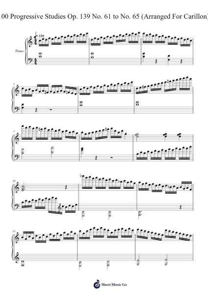 100 Progressive Studies, Op. 139: No. 61 to No. 65 Sheet Music by TheHymnPlayer01-Arr.Trelyn