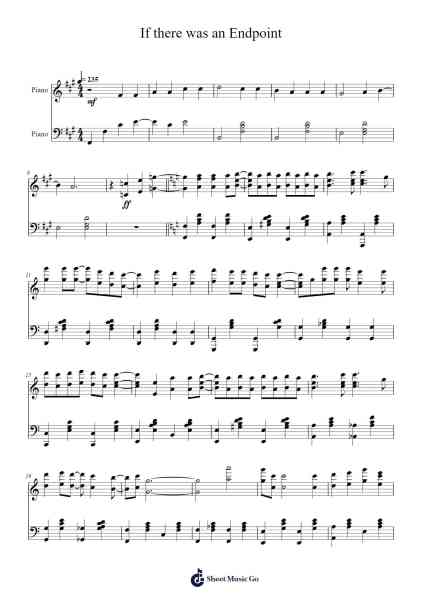 If there was an Endpoint Sheet Music by TUYU-Arr.Holtbelle