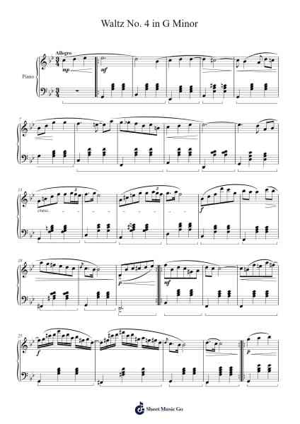 Waltz No. 4 in G Minor Sheet Music by Cameron McCracken-Arr.Hooters Xenie
