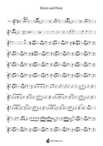 Dawn and Dusk Sheet Music by Ken Steven-Arr.Guygray