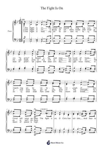 The Fight Is On Sheet Music by Lelia N. Morris-Arr.Hawroll Quilrel