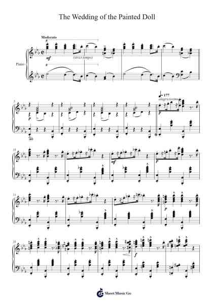 The Wedding of the Painted Doll Sheet Music by Nacio Herb Brown-Arr.Chrisboyd Crosean