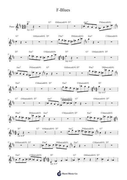 F-Blues Sheet Music by undefined-Arr.Rooyves Muralph