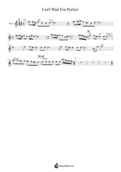 Can't Wait For Perfect Sheet Music by Bob Reynolds-Arr.Reywood