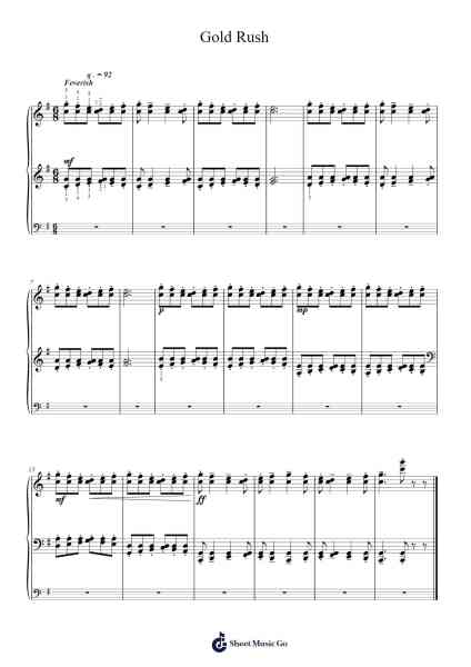 Gold Rush Sheet Music by Elissa Milne-Arr.Bystrong