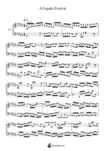 A Gagaku Festival Sheet Music by Toursbur-Arr.Dwightharte Phijoyce