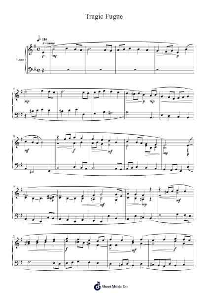 Tragic Fugue Sheet Music by Martin Hirsch-Arr.Efbooth Borgfe