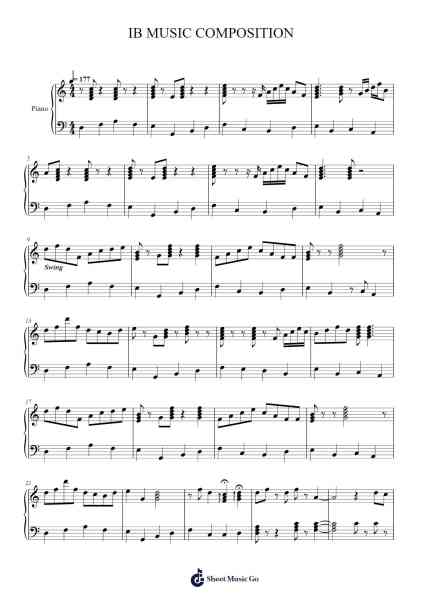 IB MUSIC COMPOSITION Sheet Music by Ivan Fang-Arr.Chloepole
