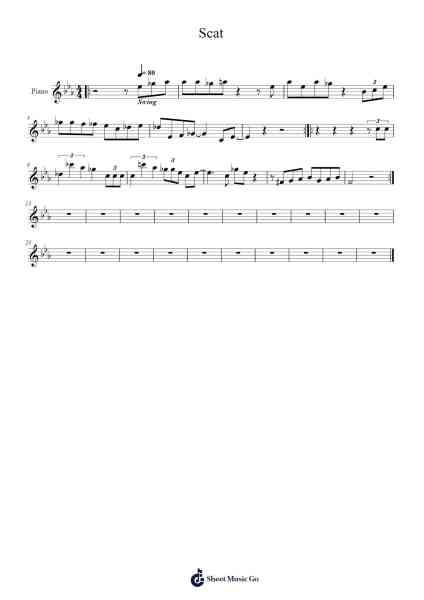 Scat Sheet Music by -Arr.Sonxe