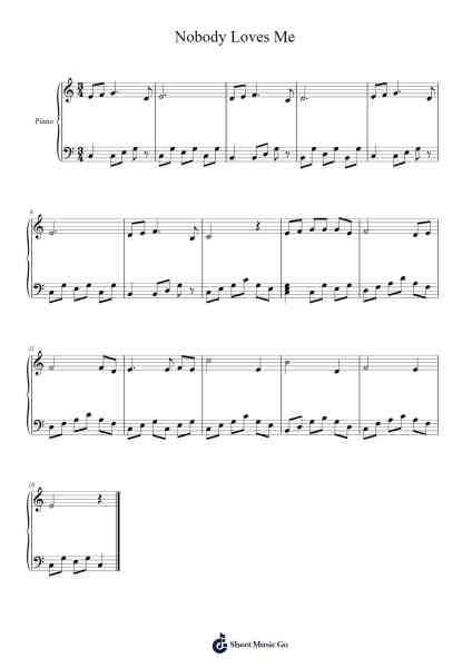 Nobody Loves Me Sheet Music by Philip Shin-Arr.Sylgou