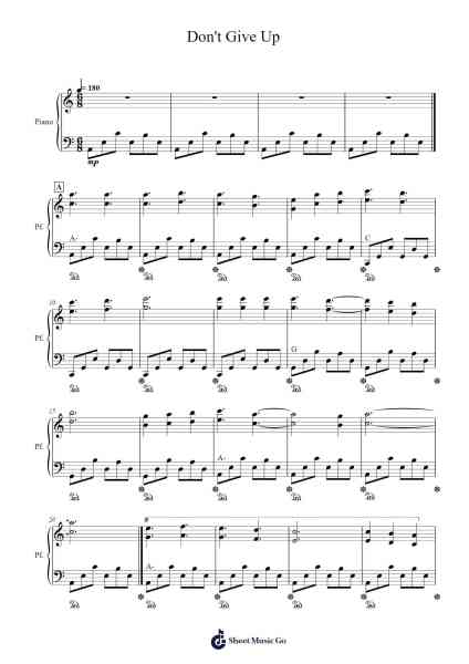 Don't Give Up Sheet Music by Peter Gabriel-Arr.Nellvi