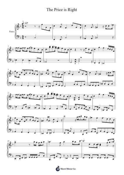 The Price is Right Sheet Music by Watim-Arr.Churkiel Uliam