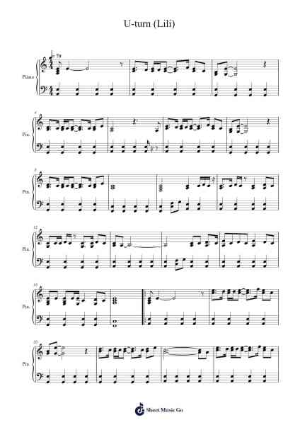 U-turn (Lili) Sheet Music by AaRON-Arr.Inmark Ausbrooke