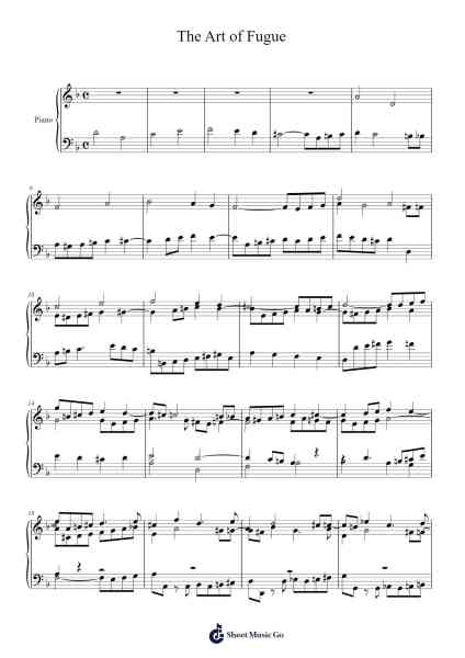 The Art of Fugue Sheet Music oleh Johann Sebastian Bach-Arr.Childdy Whitkin