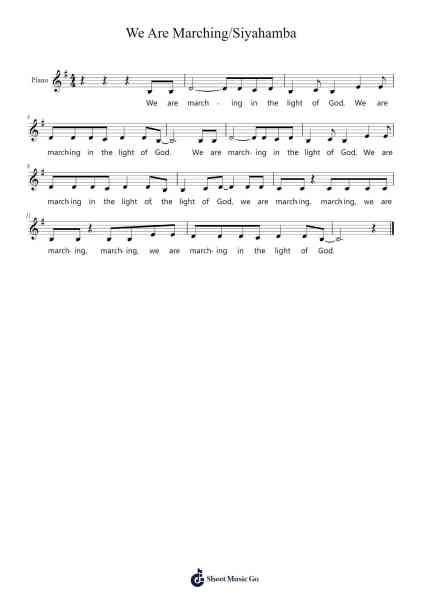 We Are Marching/Siyahamba 樂譜由 Kolbe Rose - 編曲 Nelrist Hornrias