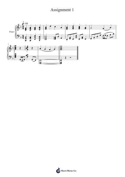 Assignment 1 - MicahHorn001 Sheet Music by Micah Horn-Arr.Dilliz Woolfsil