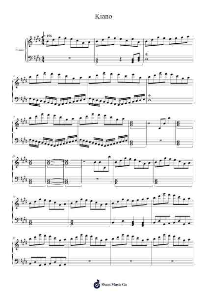 Kiano Sheet Music by -Arr.Jactram Matphael
