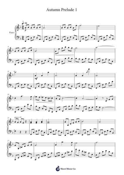 Autumn Prelude 1 Sheet Music by A. Matonis-Arr.Dwighthart Mickrold