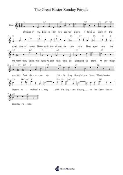 The Great Easter Sunday Parade Sheet Music by George M. Cohan-Arr.Cranethe Dougledk