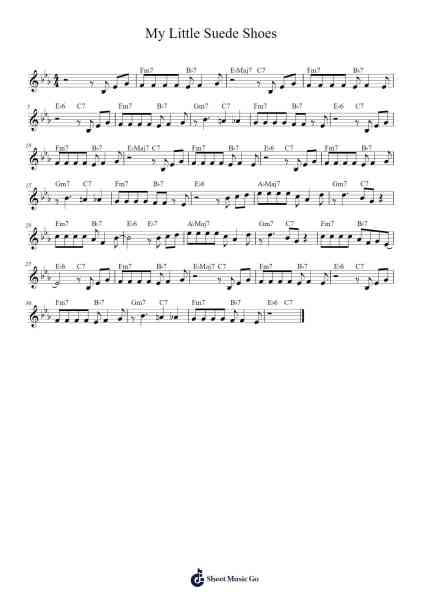 My Little Suede Shoes Sheet Music by Charlie Parker-Arr.Hicksnia