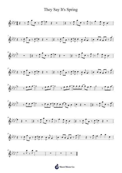 They Say It's Spring Sheet Music by Blossom Dearie-Arr.Paggai Noelsay
