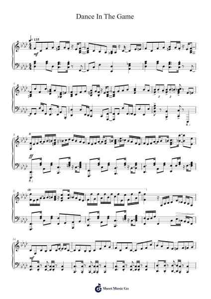 Dance In The Game Sheet Music by ZAQ-Arr.Woolfleen Juskirk