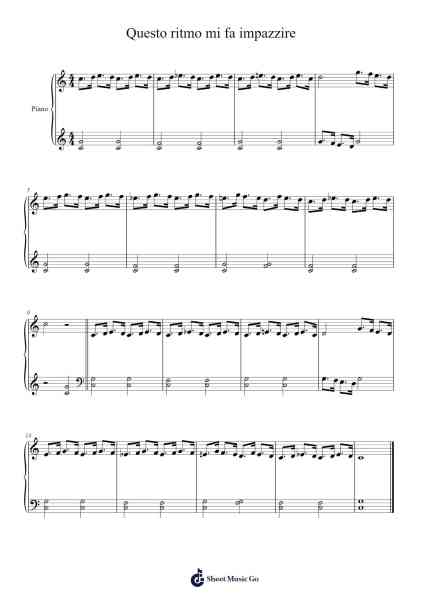 Questo ritmo mi fa impazzire Sheet Music by Remo Vinciguerra-Arr.Blyxine Cojane