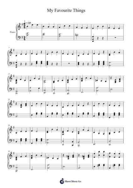 My Favourite Things Sheet Music by Rodgers & Hammerstein-Arr.Ukuk Behill