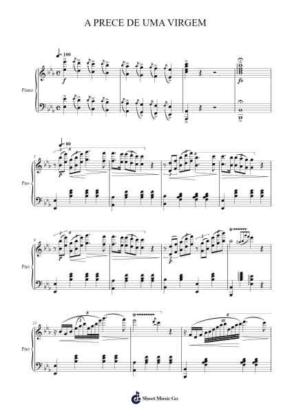 A Prece de Uma Virgem Sheet Music by Th. Badarczewska-Arr.Trund Milsoll