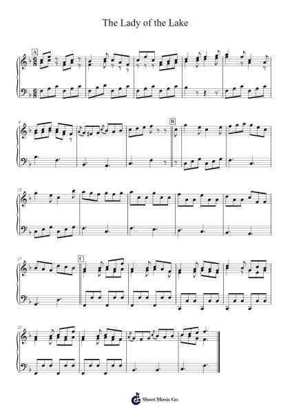 The Lady of the Lake Sheet Music by Anonymous-Arr.Alickthodore