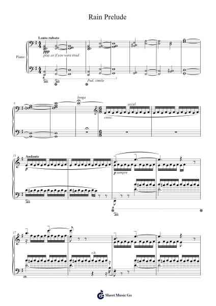 Raindrop Prelude Sheet Music by Jakub Žiak-Arr.Cropenn Brighted
